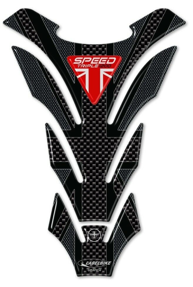 Protezione Catena Nera Paracatena Per Triumph Speed Triple 1050 (2005-2010) - Schermatura Logo Nero IBEX Protezione Catena IBEX
