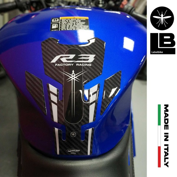 Protector de depósito de gel 3D x moto compatible Yamaha R3 2019-2025