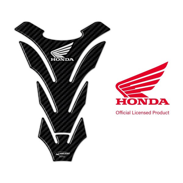 Official Honda Licence Tank Protector 3D resin sticker carbon logo white