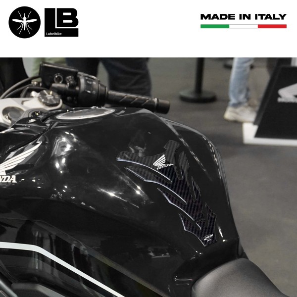 Licencia oficial Honda Protector de depósito 3D pegatina de resina logotipo de carbono blanco