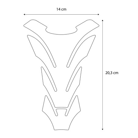 Official Honda Licence Tank Protector 3D resin sticker carbon logo white
