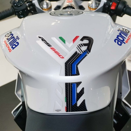 Selbstklebender 3D Motorradtankschutz kompatibel mit Aprilia RS 660 Limited Edition
