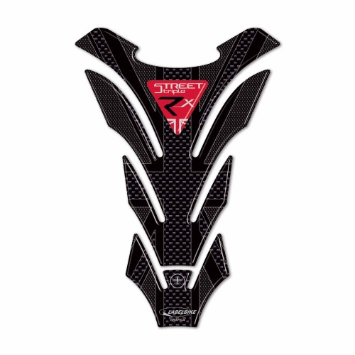 Motorbike Tank Guard 3D Sticker compatible with Triumph Street Triple RX 2016-17 2