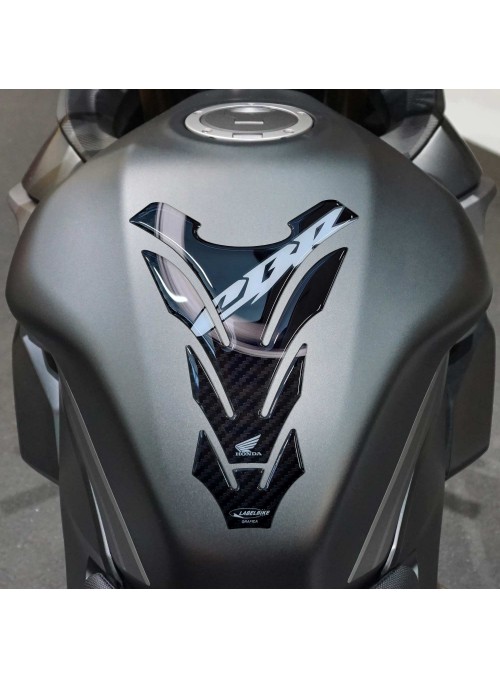 Paraserbatoio moto CBR Licenza Ufficiale Honda adesivo resina 3D carbonio bianco