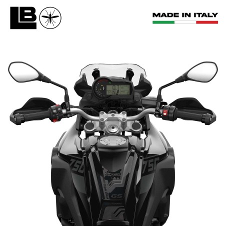 Selbstklebender 3D Motorradtankschutz kompatibel mit Bmw F 750 Gs Triple Schwarz 2021-23