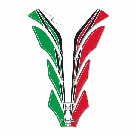 PROTECTEUR DE RÉSERVOIR TRICOLORE ITALIEN AUTOCOLLANT DE RÉSERVOIR EN RÉSINE 3D POUR MOTOS