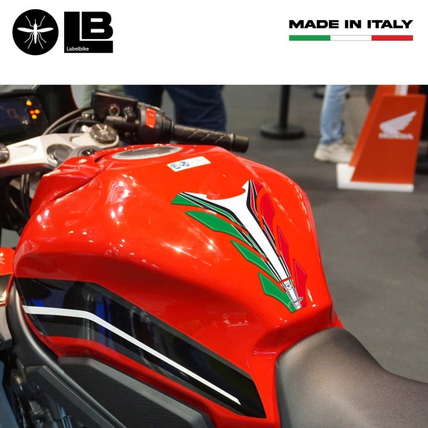 TRICOLOR ITALIA PROTECTOR DE DEPÓSITO 3D RESINA ADHESIVO PARA DEPÓSITO DE MOTOS
