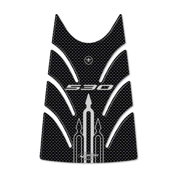 TANK DOOR PROTECTOR TMAX 530 3D CARBON STICKER SCOOTER T MAX 2012-16