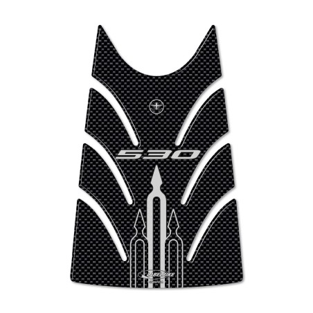 TANK DOOR PROTECTOR TMAX 530 3D CARBON STICKER SCOOTER T MAX 2012-16