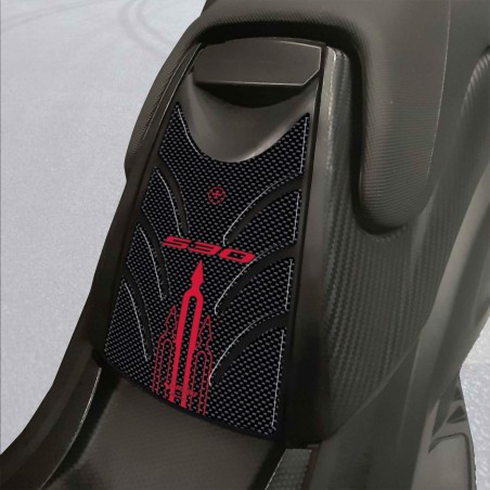 TANK DOOR PROTECTOR TMAX 530 3D CARBON STICKER SCOOTER T MAX 2012-16