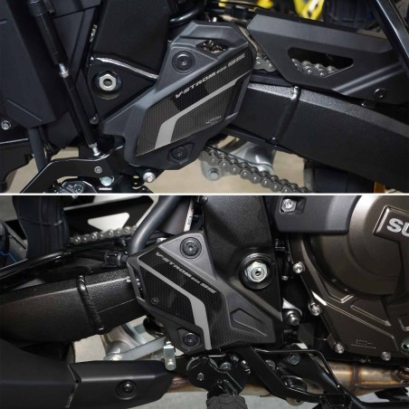 Protectores de talón adhesivos 3D para motos compatibles con Suzuki V-Strom 800SE