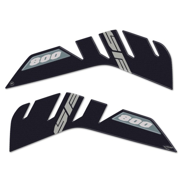 Protections latérales de réservoir autocollantes 3D compatibles avec Suzuki V-Strom 800SE