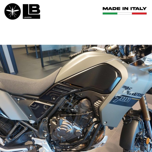 Protectores laterales de depósito Pegatinas 3D compatibles con Yamaha Tenere 700 2023