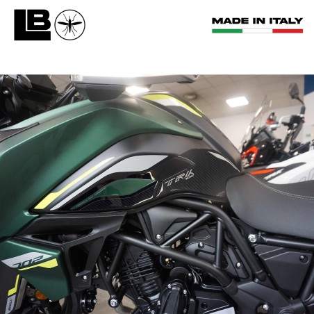 Protectores laterales de depósito 3D adhesivos moto compatible con Benelli TRK 702