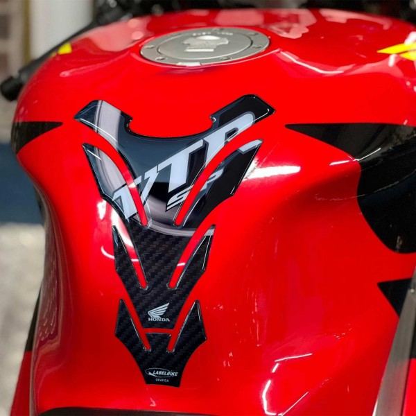 VTR SP1-SP2 Tank Guard Επίσημη άδεια Honda 3D αυτοκόλλητο ρητίνης λευκό