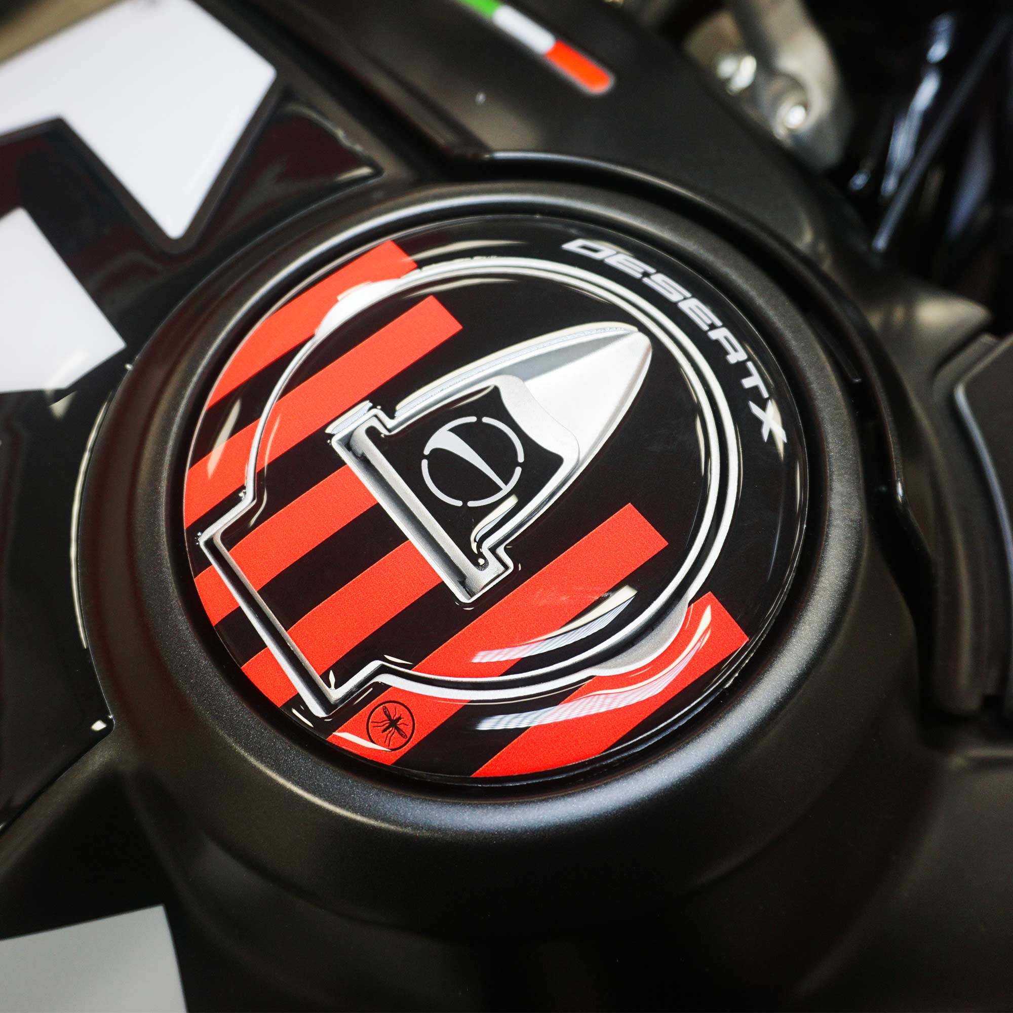 Motorcycle Tank Cap Protector 3D Sticker Compatible with Ducati DesertX 2023