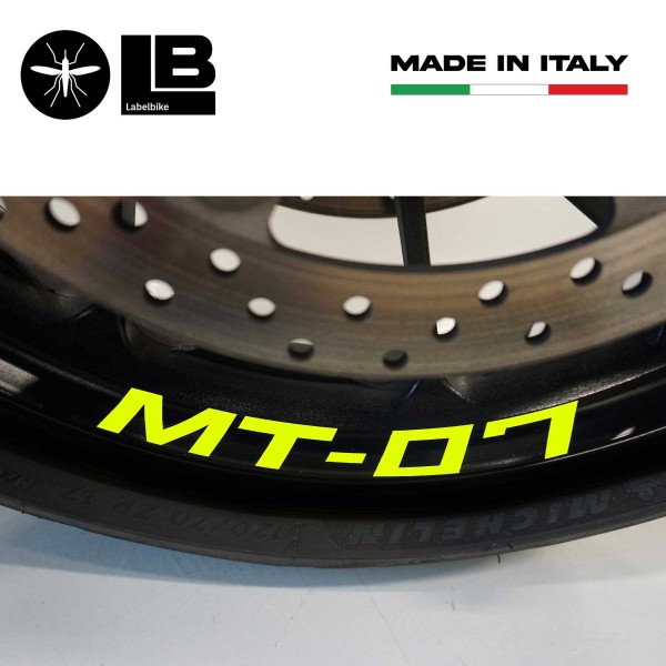 Stickers adhésifs pour l'intérieur des jantes de moto compatibles avec Yamaha MT-07