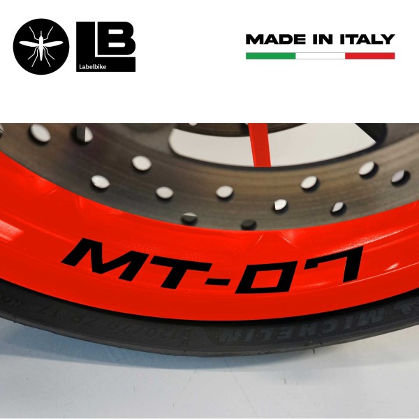 Adhesive Stickers for Interior Motorcycle Wheel Rims compatible with Yamaha MT-07