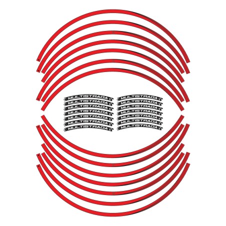 Motorbike wheel rim adhesive strips 17" 19" compatible with Ducati Multistrada v4
