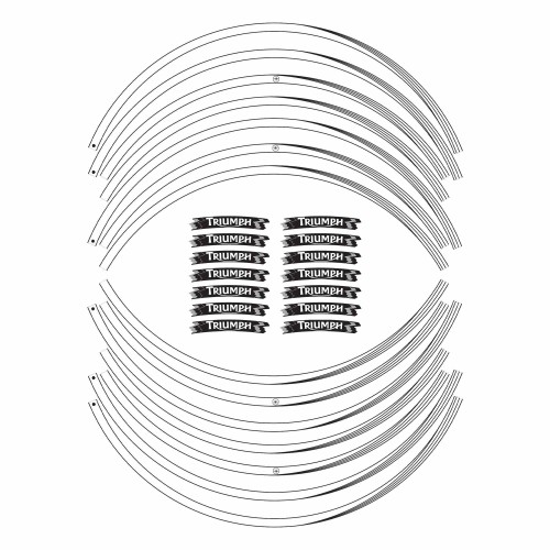 Tiras adhesivas compatibles con los adhesivos para llantas de motos Triumph 17 adhesivos tuning 2