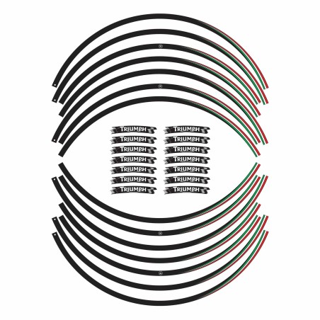 Tiras adhesivas compatibles con los adhesivos para llantas de motos Triumph 17 adhesivos tuning