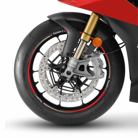 Tiras adhesivas compatibles con los adhesivos para llantas de motos Triumph 17 adhesivos tuning