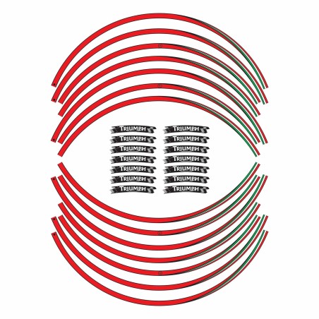 Tiras adhesivas compatibles con los adhesivos para llantas de motos Triumph 17 adhesivos tuning
