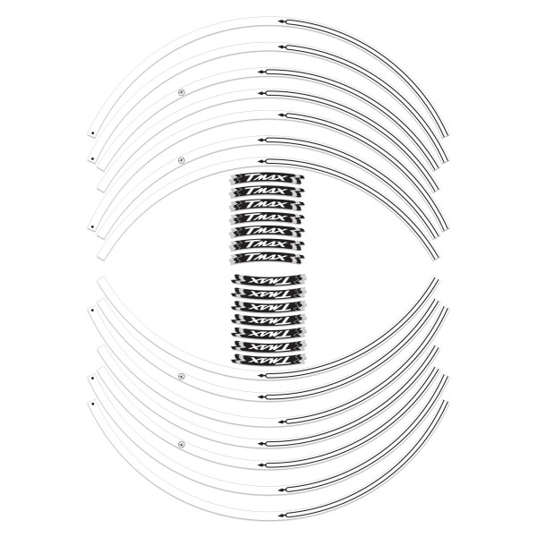 ADHESIVE RIMS STRIPES compatible YAMAHA 500-530-560 scooter TMAX 2008-2025