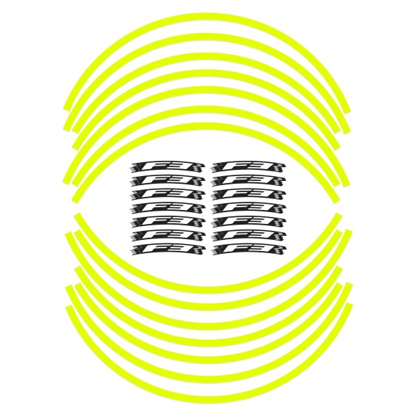 Adhesive Stripes for Motorcycle Wheel Rims compatible with Mv Agusta F3 - Fluo Yellow