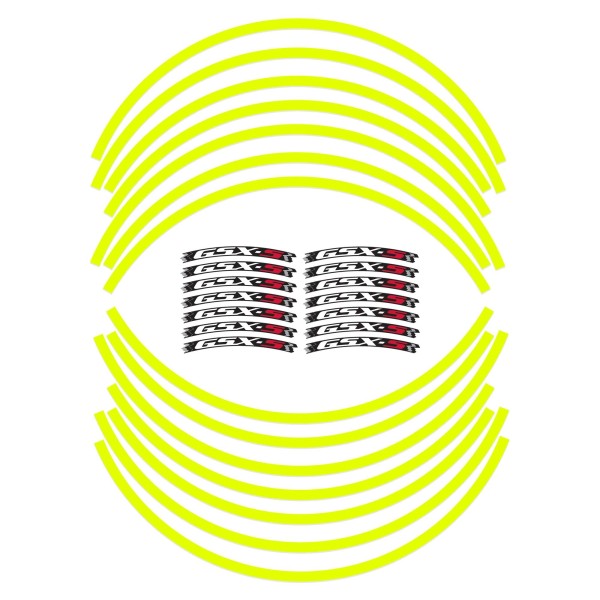 Adhesive Strips for Motorcycle Wheel Rims Compatible With Suzuki GSXS 750-1000 Fluo