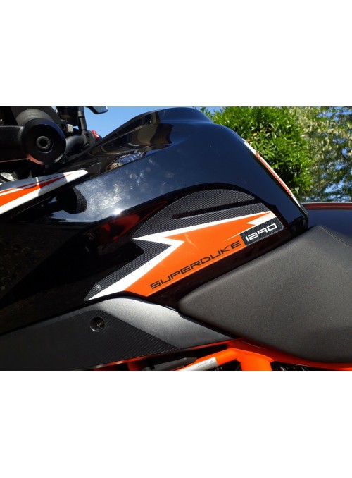 PROTEZIONI LATERALI SERBATOIO Sticker 3D compatibili MOTO KTM 1290 SUPER DUKE GT