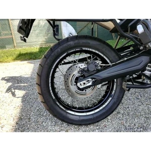 Tiras adhesivas 17-21 x ruedas moto compatible Triumph Tiger 800 XCx 2018-2020
