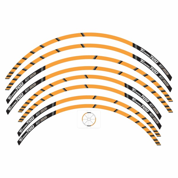 Tiras adhesivas para llantas de moto compatibles con Yamaha Tenere 700 2023 Tech Kamo