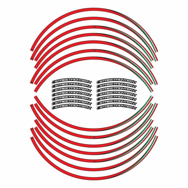 STRINGS for 17 RIMS compatible for MOTORBIKE DUCATI STREETFIGHTER - Rojo Italia