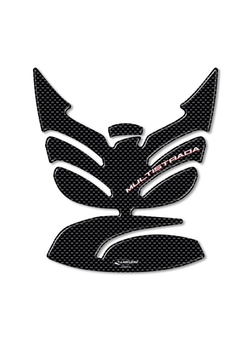 PARASERBATOIO 3D CARBON LOOK compatibile MOTO DUCATI MULTISTRADA 1200 2015-2017