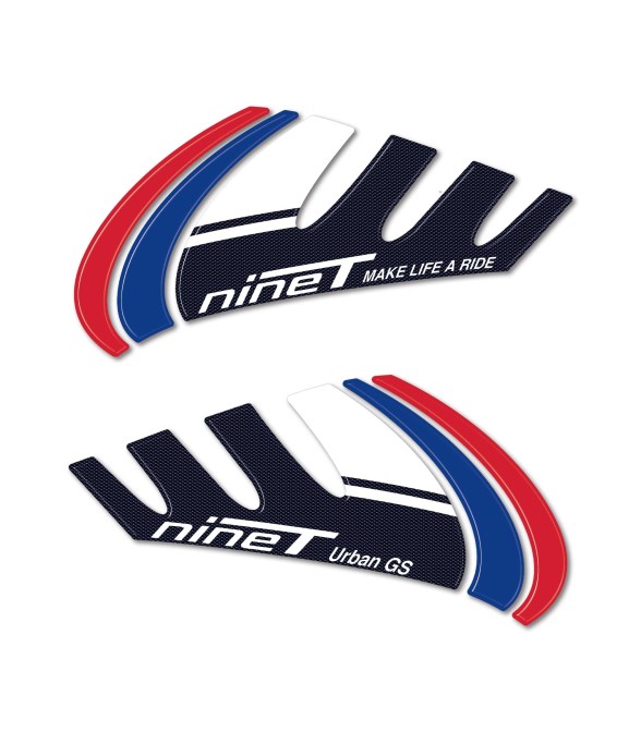 Stickers 3D Motorcycle side tank protectors compatible with BMW R nineT