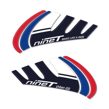 Autocollants 3D Protections latérales de réservoir de moto compatibles avec BMW R nineT