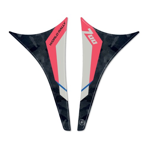 Dos adhesivos 3D para el protector del depósito de la moto compatibles con la Yamaha Tenere 700 World Rally 2