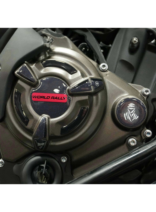 3D crankcase protector stickers compatible with Yamaha Tenere 700 World Rally