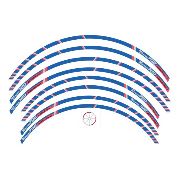 Adhesive strips for motorbike rims compatible with Yamaha Tenere 700 World Rally