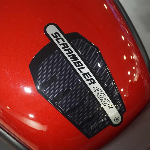 Protecteur de réservoir 3D adhésif moto compatible avec Triumph Scrambler 400 X