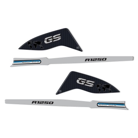 Pegatinas 3D para el guardamanos compatibles con las motos BMW R 1250 GS 2019-2023.