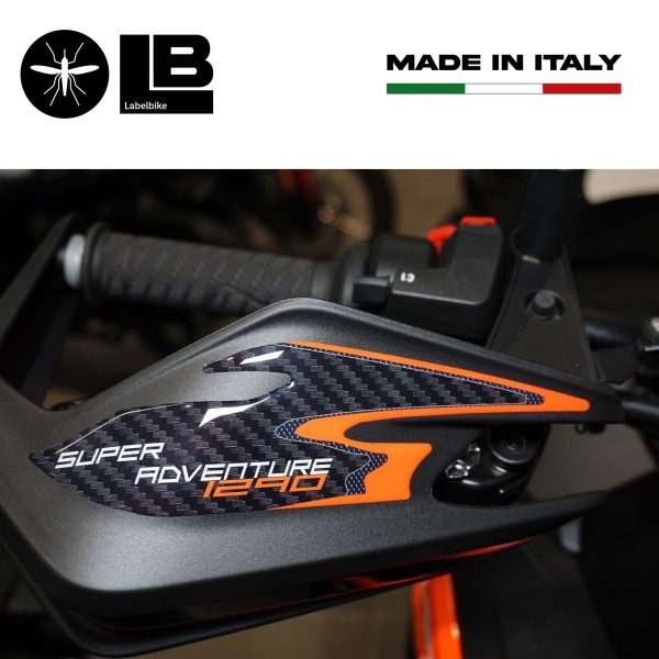 3D Handschutzaufkleber kompatibel mit KTM 1290 Super Adventure S und R 2021-2024