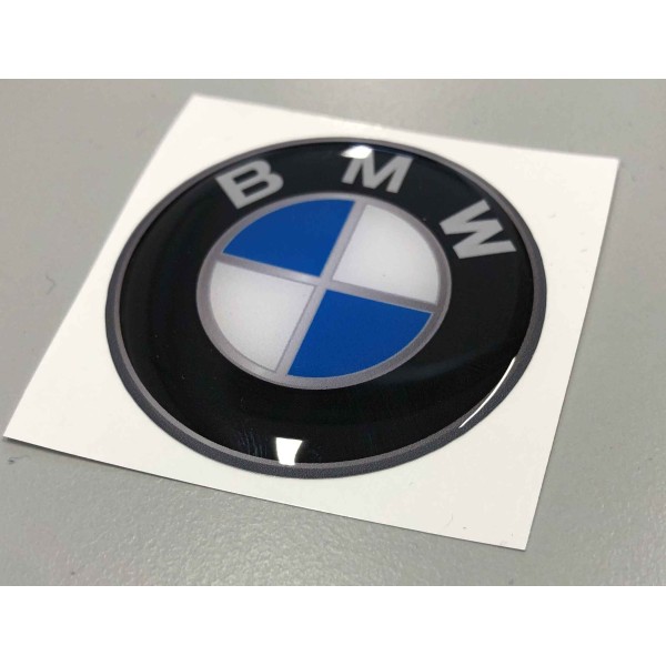 Resin Round 3D LOGO ADHESIVE Compatible for BMW AUTO-MOTO Diameter 50 mm