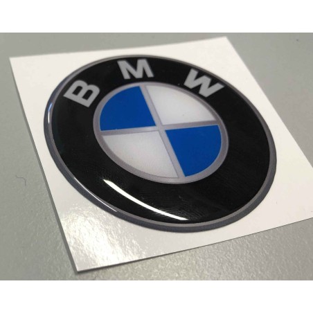 Résine ronde 3D LOGO ADHESIVE compatible pour BMW AUTO-MOTO Diamètre 50 mm