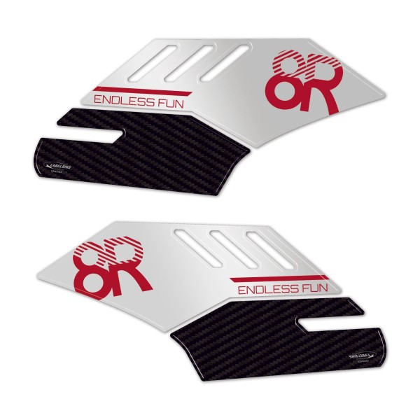 Protectores laterales de depósito de moto Pegatinas de gel 3D compatibles con Suzuki GSX-8R