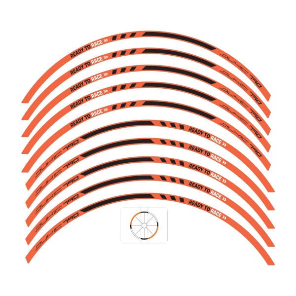 Bandes adhésives pour jantes de moto compatibles avec KTM 790 Duke 2018-2024