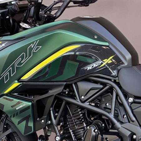 Aufkleber 3D Motorradtank Seitenschutz kompatibel mit Benelli TRK 702X
