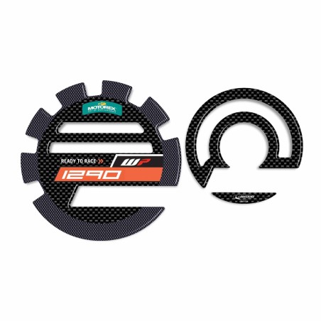 3D Gel Aufkleber Motorrad Kurbelgehäuse Seitenschutz kompatibel KTM 1290 Super adventure