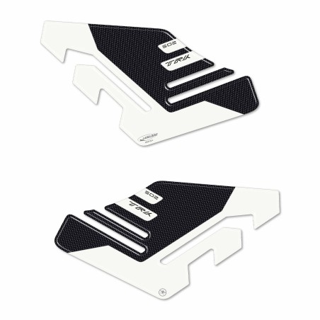 3D Aufkleber Tank Side Protectors kompatibel mit Benelli TRK 502 weiß